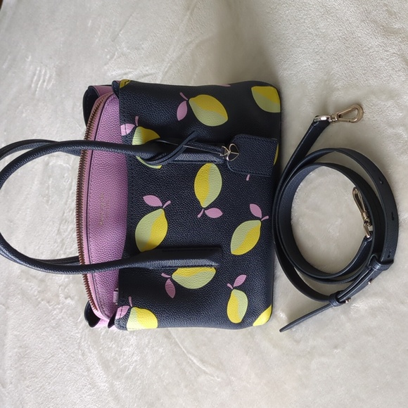 Kate Spade Margaux Medium Satchel Bag Blue Lemon Zest Satchel Purse - Picture 11 of 16